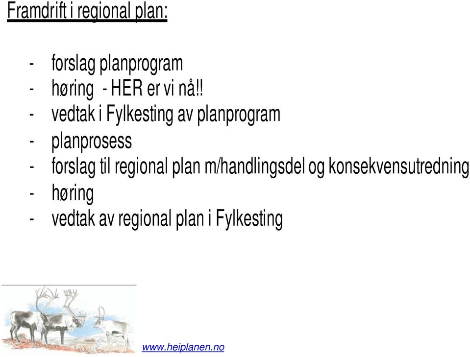 ! - vedtak i Fylkesting av planprogram - planprosess -