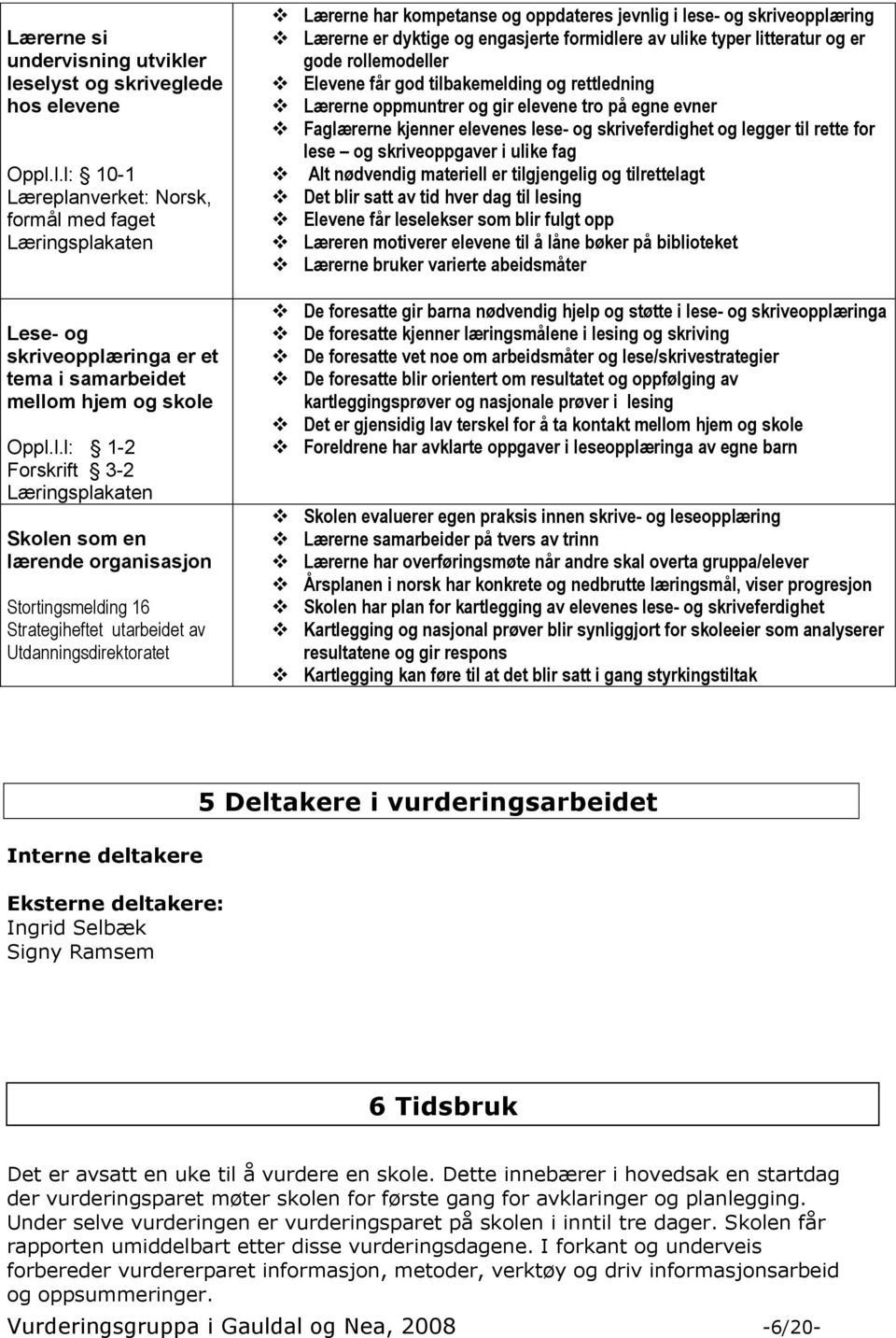 og skriveopplæring Lærerne er dyktige og engasjerte formidlere av ulike typer litteratur og er gode rollemodeller Elevene får god tilbakemelding og rettledning Lærerne oppmuntrer og gir elevene tro