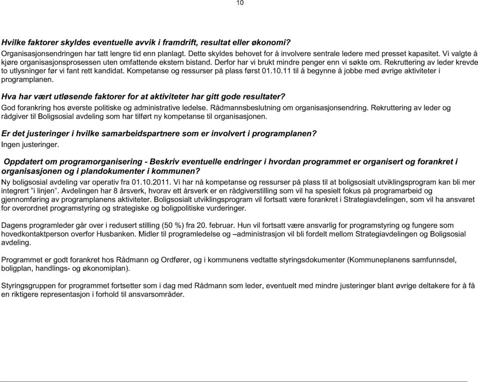 Derfor har vi brukt mindre penger enn vi søkte om. Rekruttering av leder krevde to utlysninger før vi fant rett kandidat. Kompetanse og ressurser på plass først 01.10.