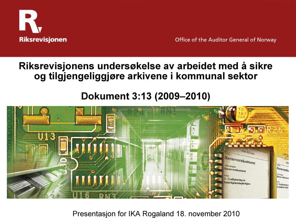 kommunal sektor Dokument 3:13 (2009 2010)