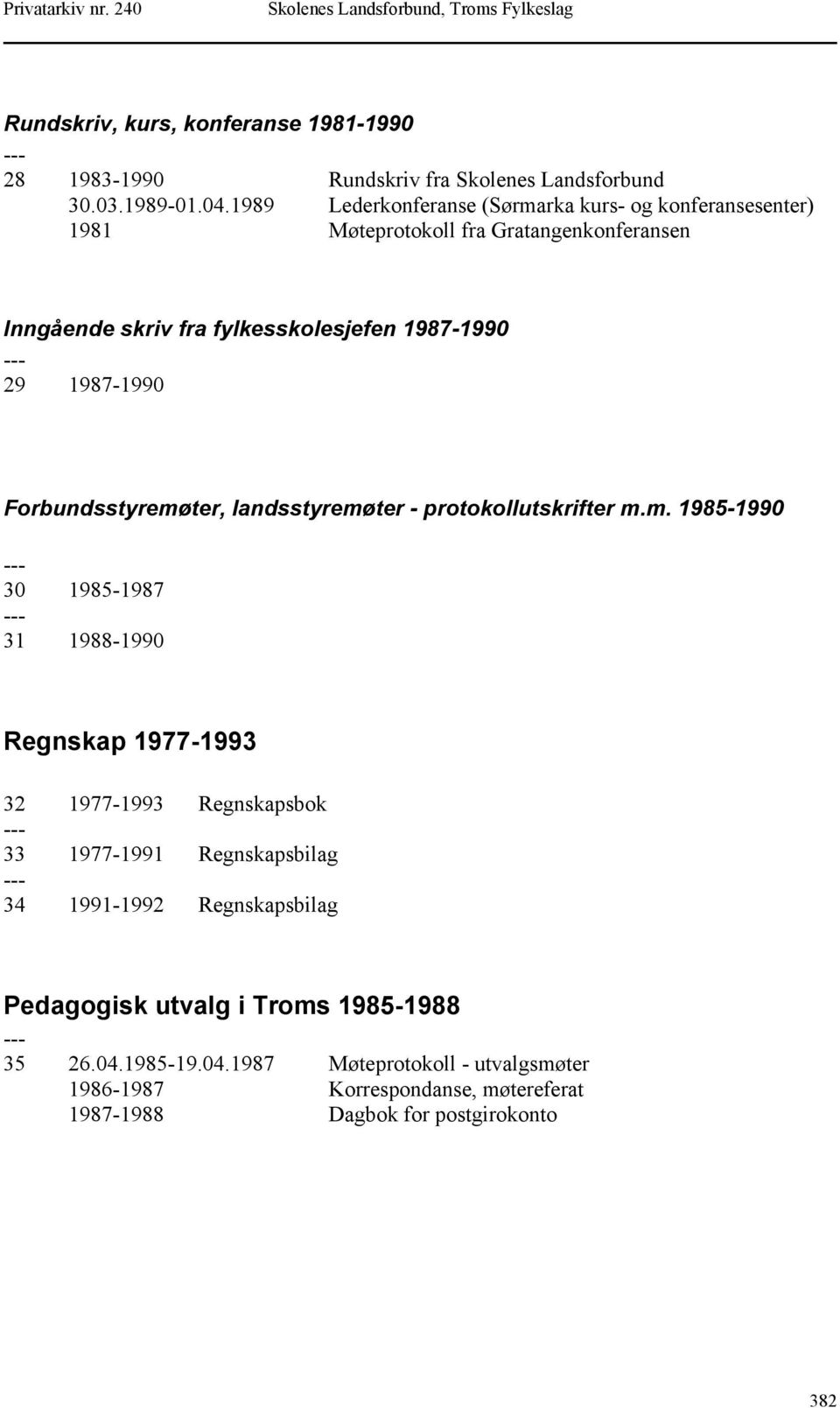 1987-1990 Forbundsstyremø