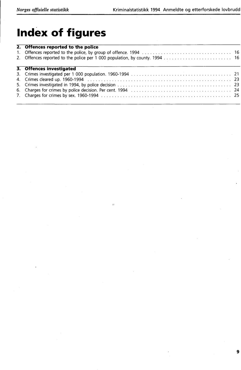 Offences reported to the police per 000 population, by county. 994 6. Offences investigated. Crimes investigated per 000 population.