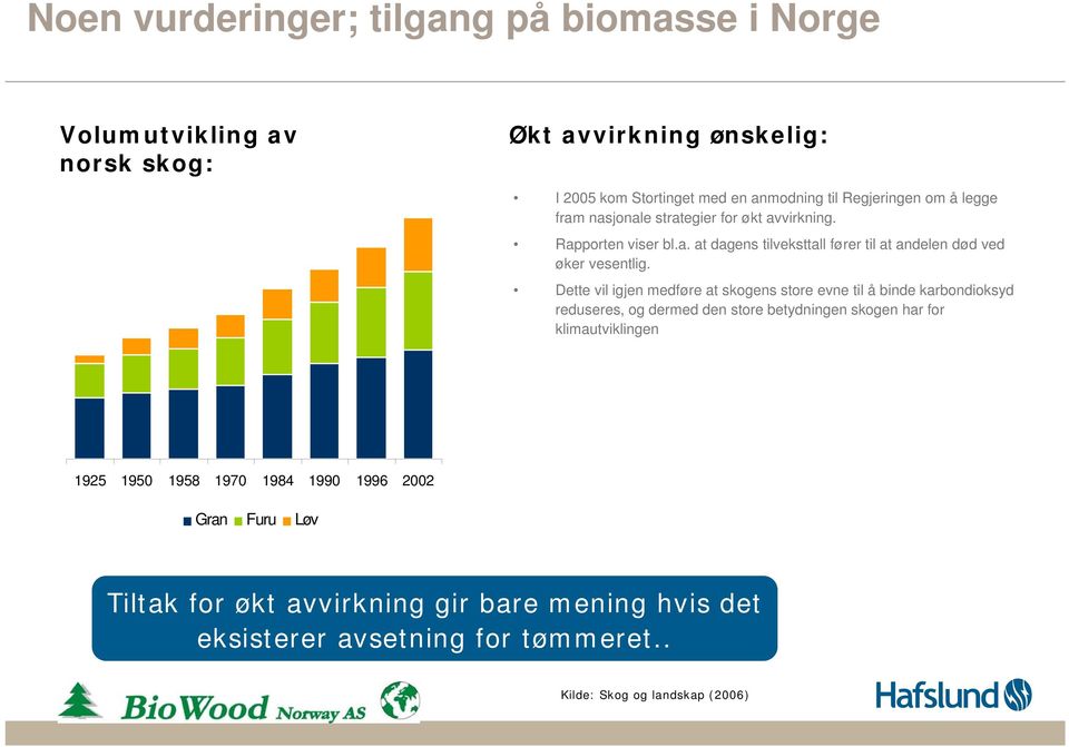 Dette vil igjen medføre at skogens store evne til å binde karbondioksyd reduseres, og dermed den store betydningen skogen har for klimautviklingen 1925