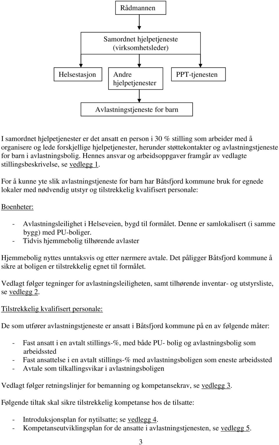 Hennes ansvar og arbeidsoppgaver framgår av vedlagte stillingsbeskrivelse, se vedlegg 1.