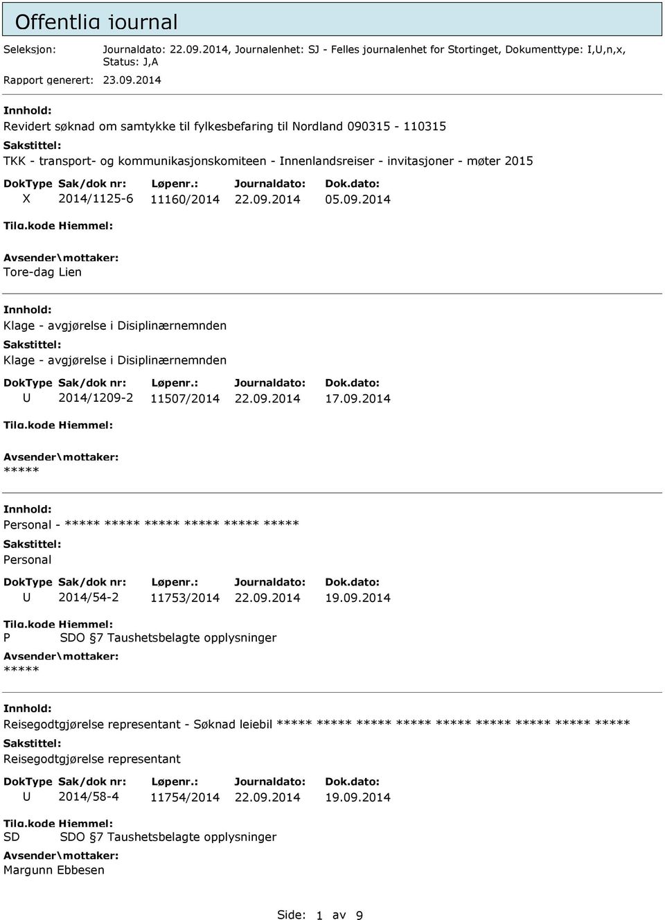 møter 2015 2014/1125-6 11160/2014 05.09.