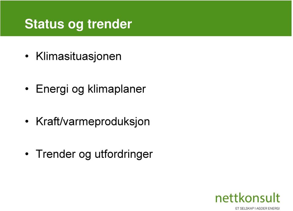 og klimaplaner