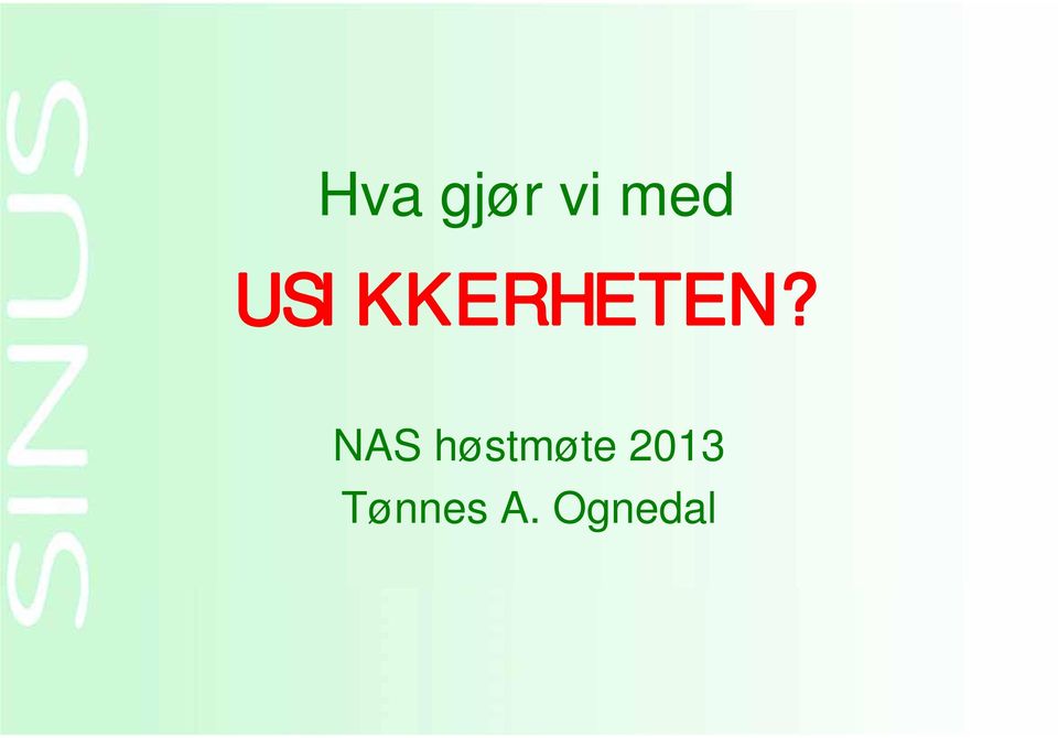 NAS høstmøte