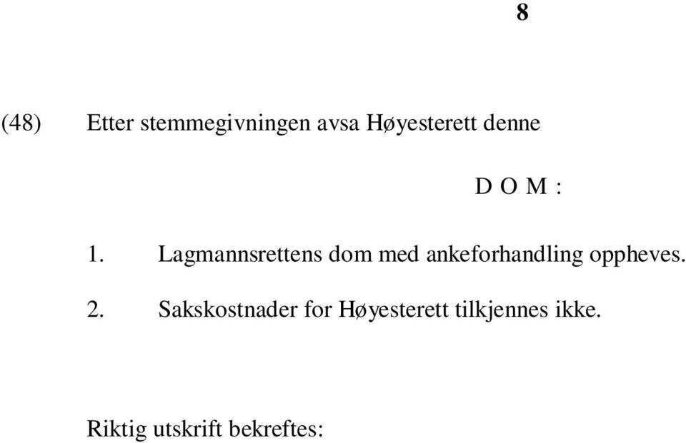 Lagmannsrettens dom med ankeforhandling