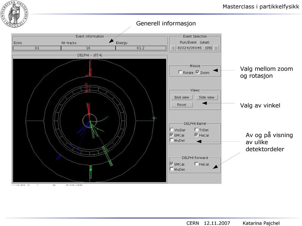 Valg av vinkel Av og på