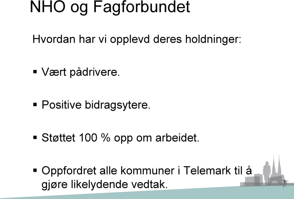 Støttet 100 % opp om arbeidet.