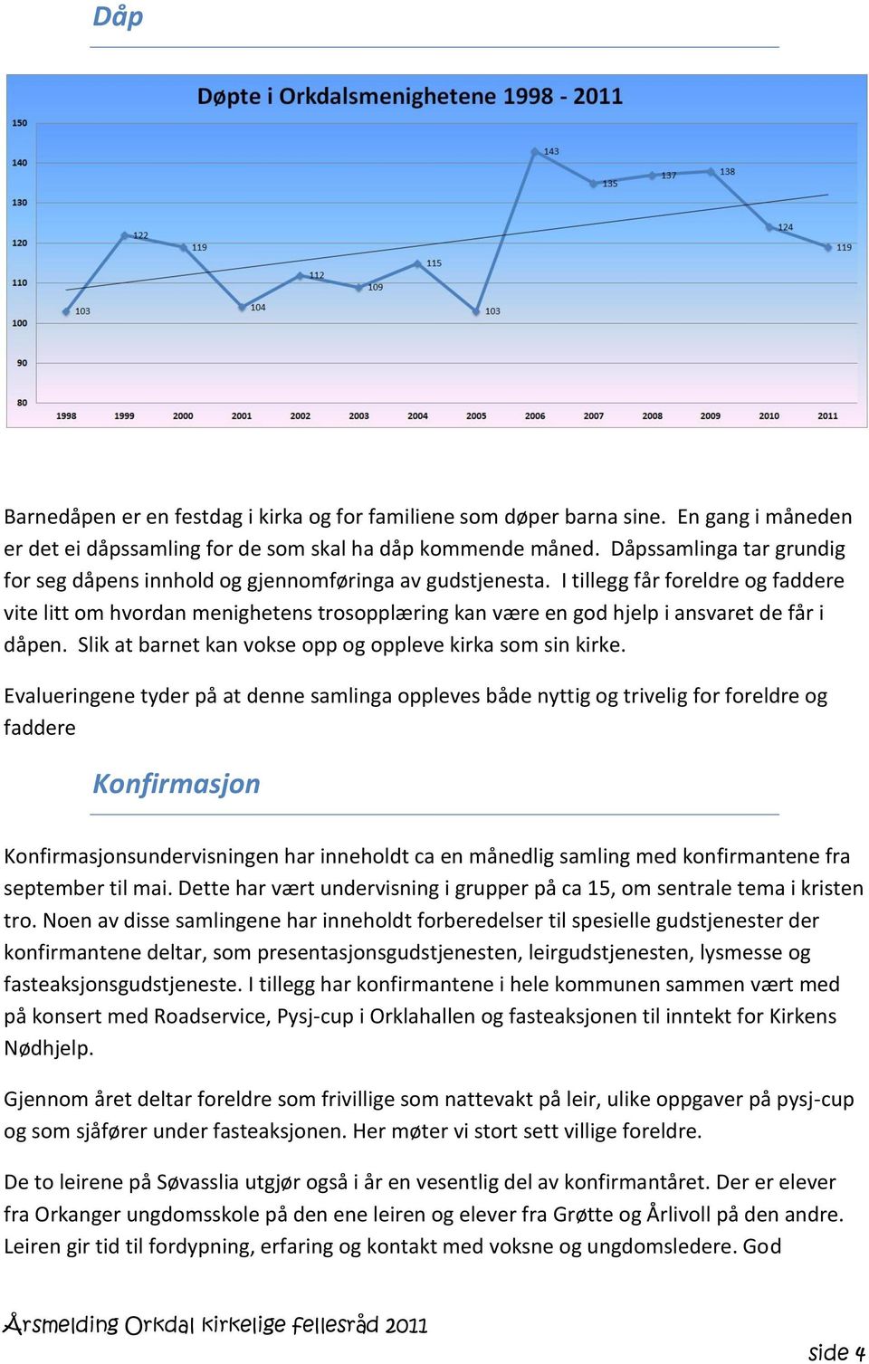 I tillegg får foreldre og faddere vite litt om hvordan menighetens trosopplæring kan være en god hjelp i ansvaret de får i dåpen. Slik at barnet kan vokse opp og oppleve kirka som sin kirke.