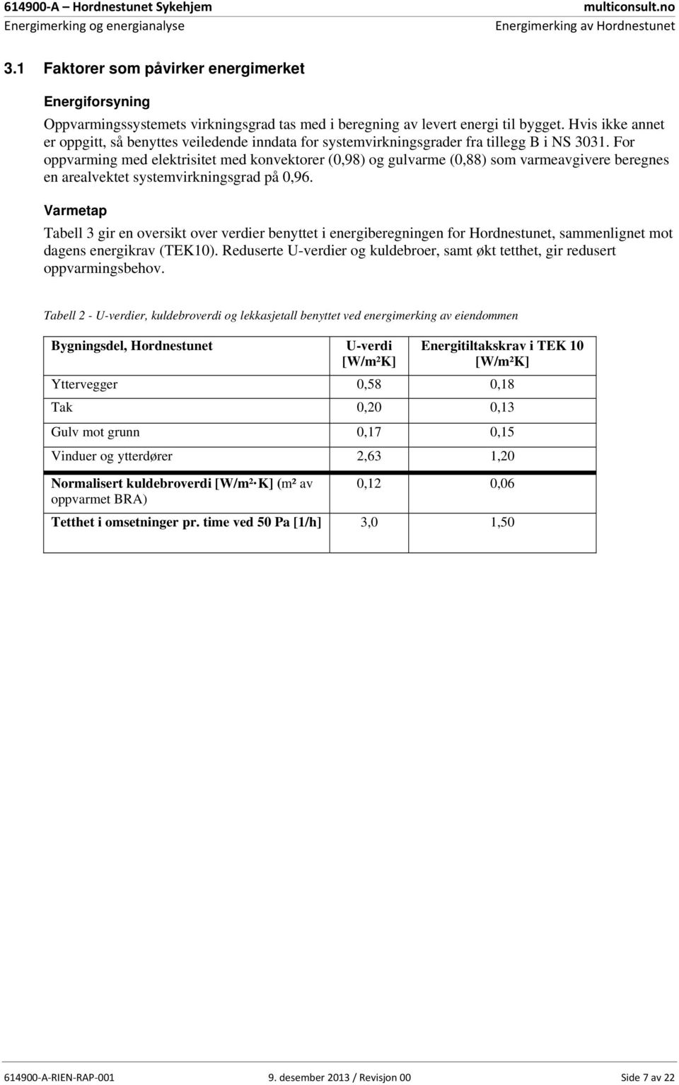 Hvis ikke annet er oppgitt, så benyttes veiledende inndata for systemvirkningsgrader fra tillegg B i NS 3031.