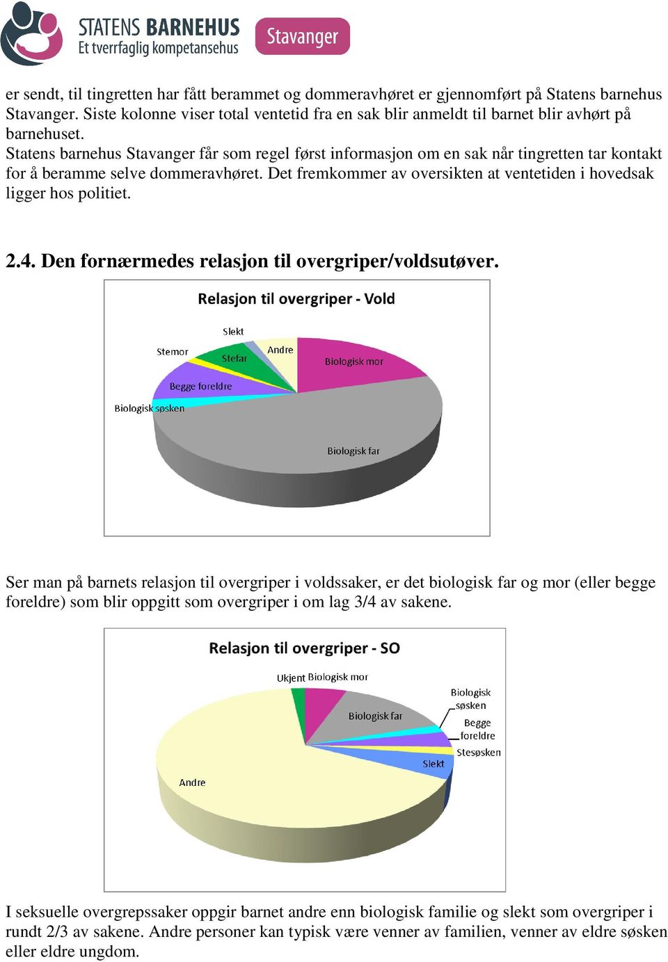 Statens barnehus Stavanger får som regel først informasjon om en sak når tingretten tar kontakt for å beramme selve dommeravhøret.