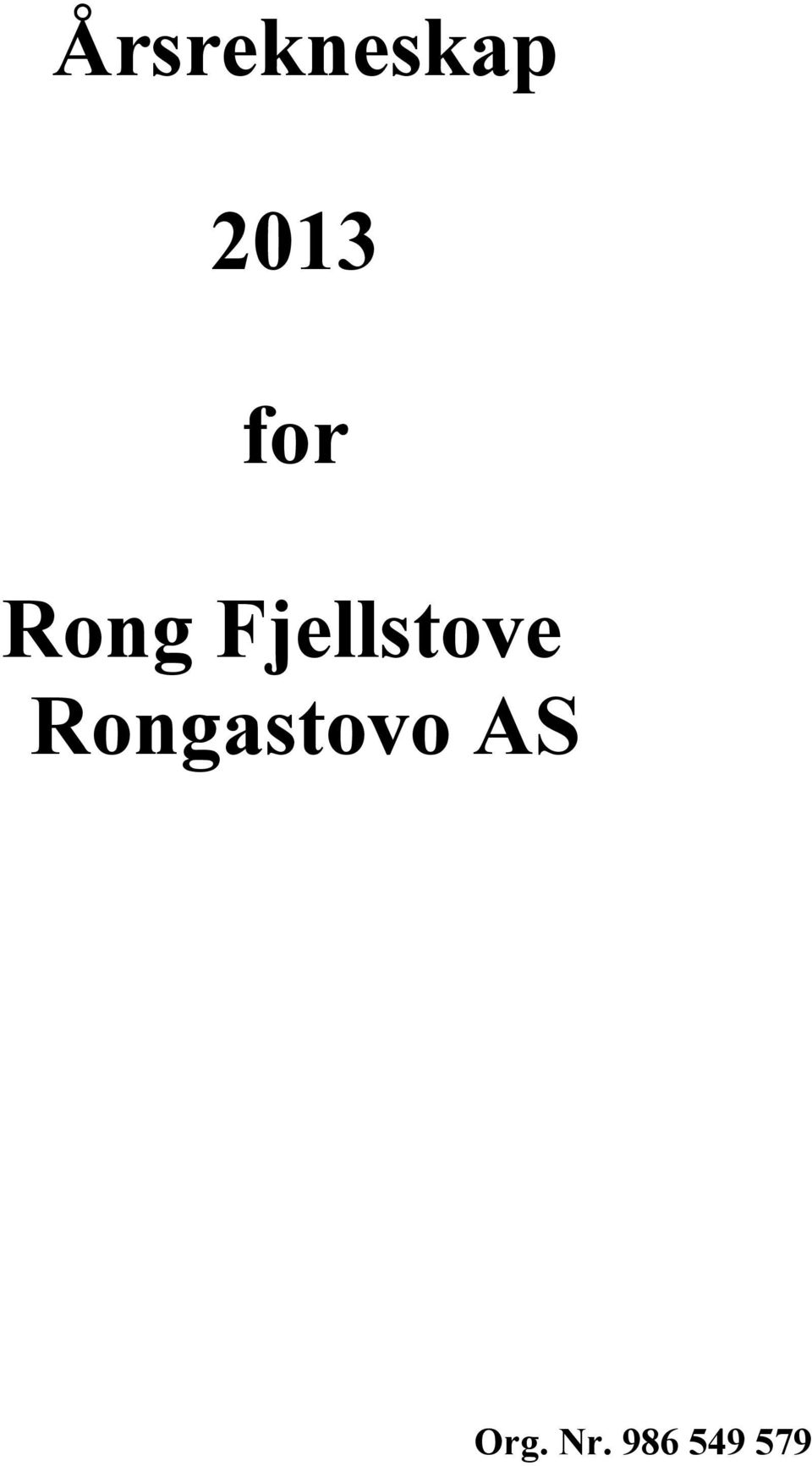 Fjellstove