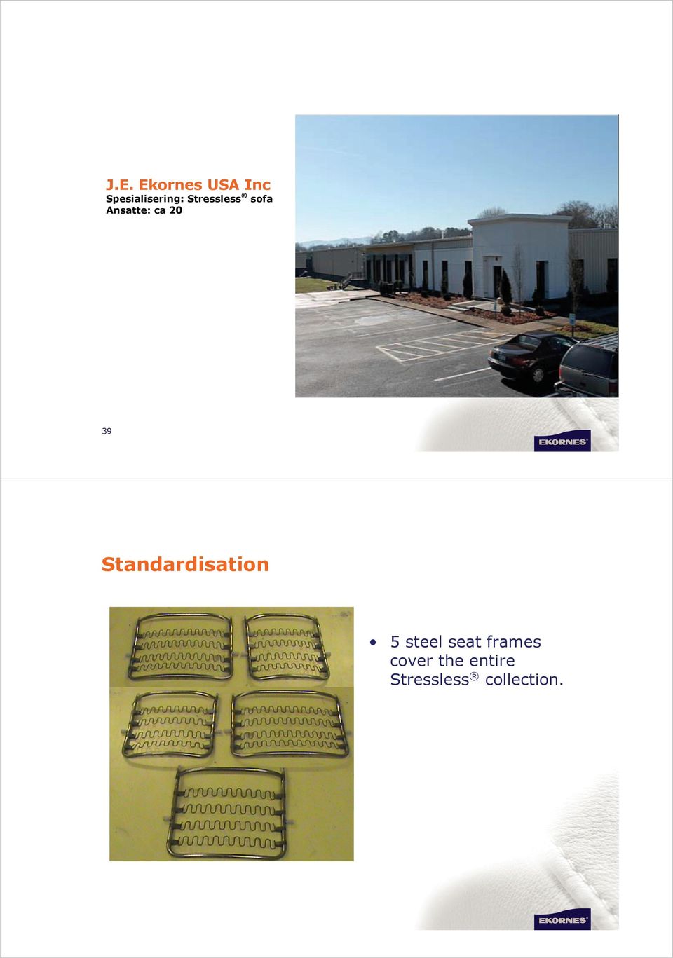 Standardisation 5 steel seat frames