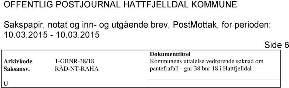 uttalelse vedrørende søknad om Saksansv.