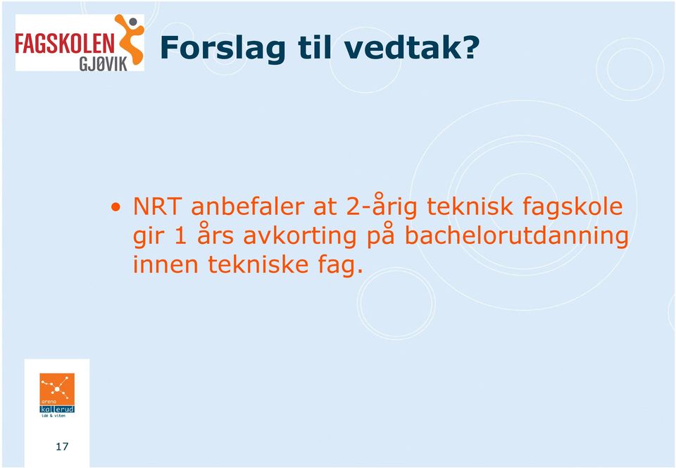 teknisk fagskole gir 1 års