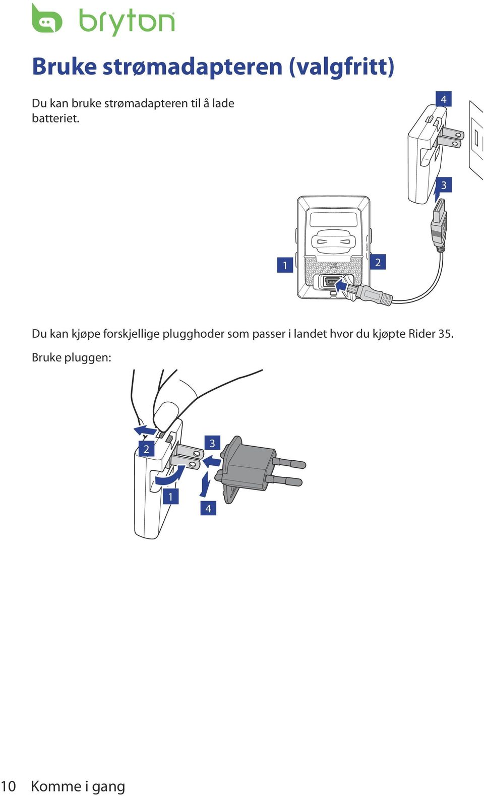 4 3 1 2 reset Du kan kjøpe forskjellige plugghoder som