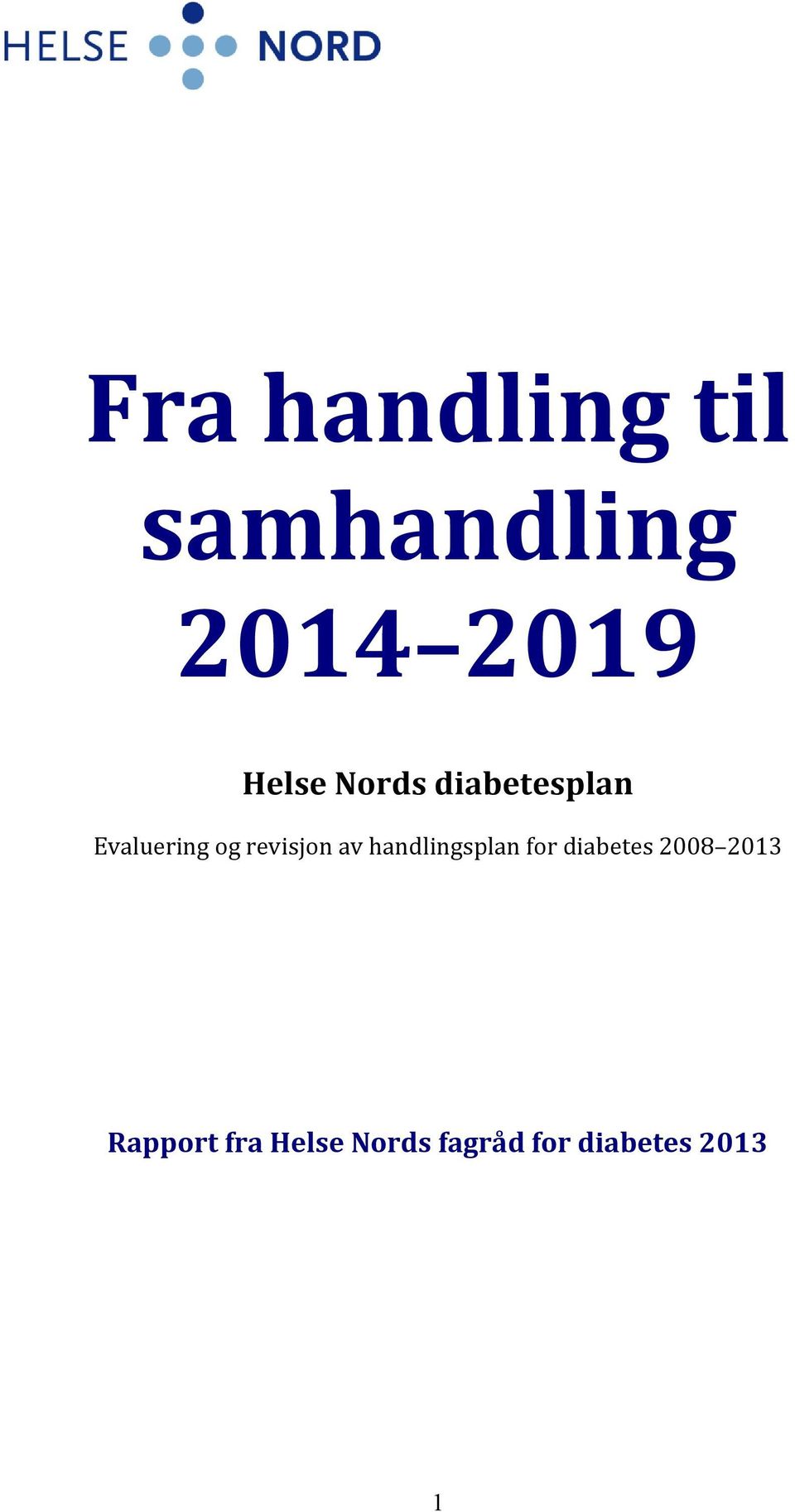 handlingsplan for diabetes 2008 2013 Rapport