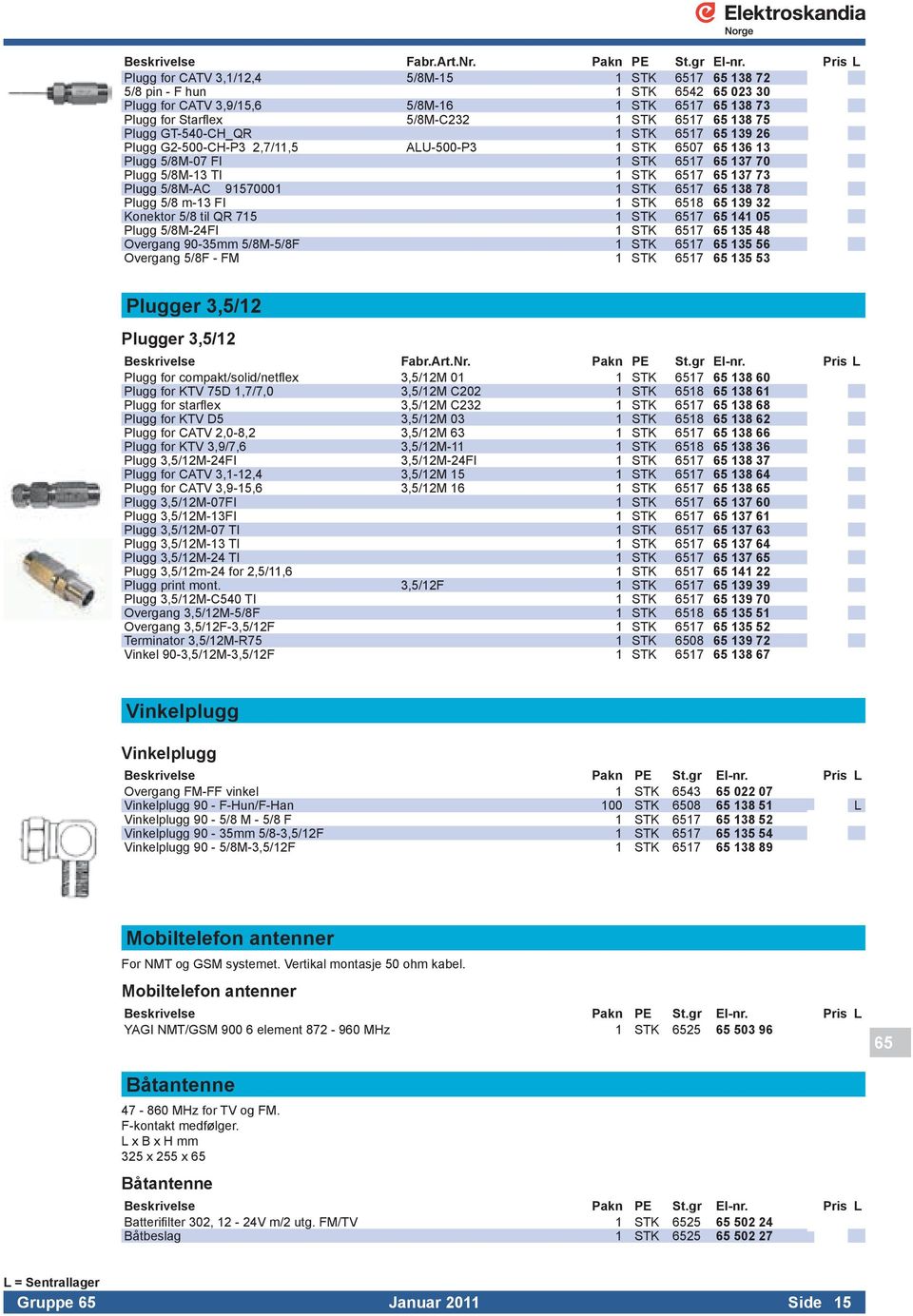 Plugg GT-540-CH_QR 1 STK 6517 65 139 26 Plugg G2-500-CH-P3 2,7/11,5 ALU-500-P3 1 STK 6507 65 136 13 Plugg 5/8M-07 FI 1 STK 6517 65 137 70 Plugg 5/8M-13 TI 1 STK 6517 65 137 73 Plugg 5/8M-AC 91570001