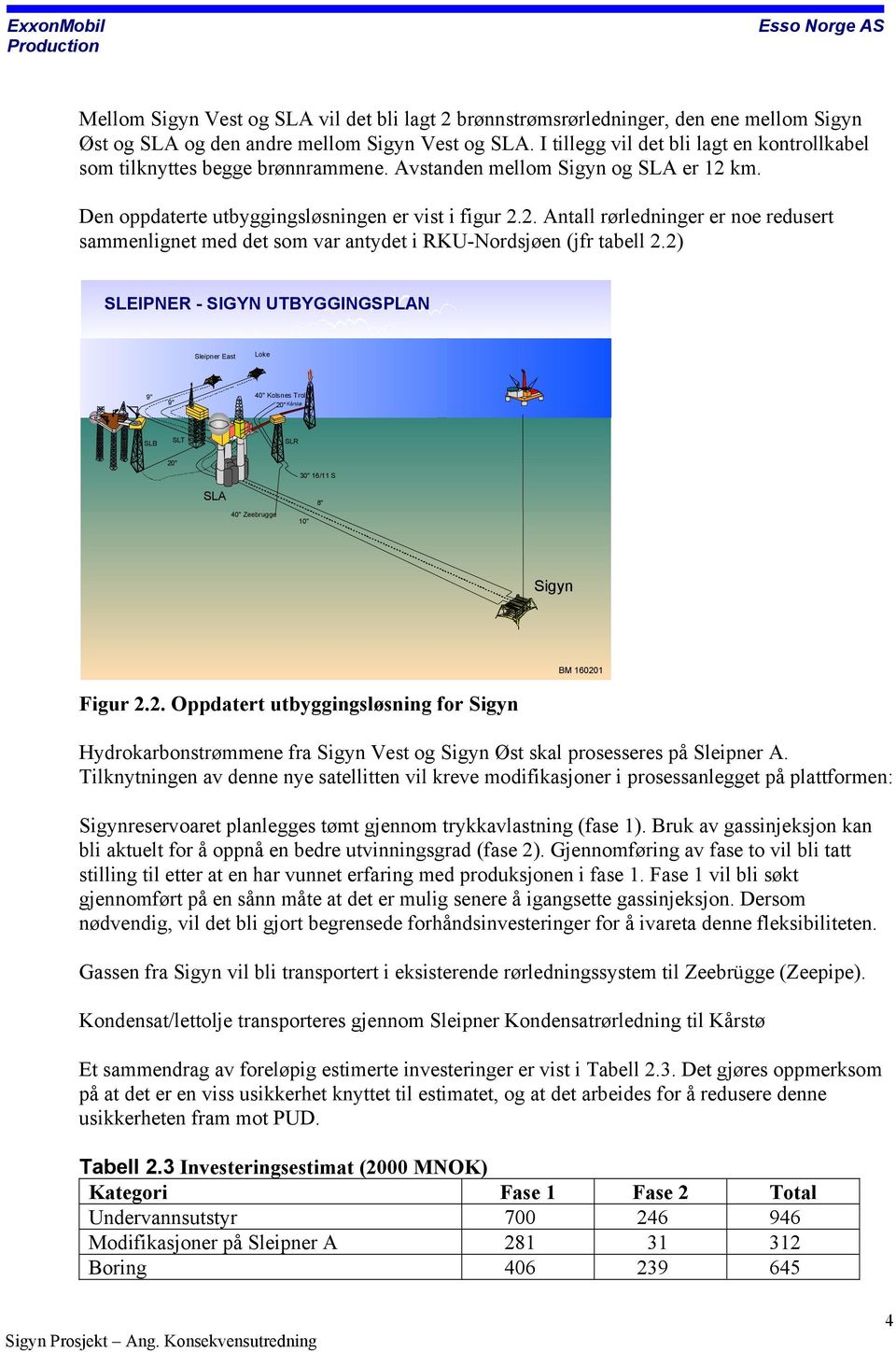 km. Den oppdaterte utbyggingsløsningen er vist i figur 2.2. Antall rørledninger er noe redusert sammenlignet med det som var antydet i RKU-Nordsjøen (jfr tabell 2.