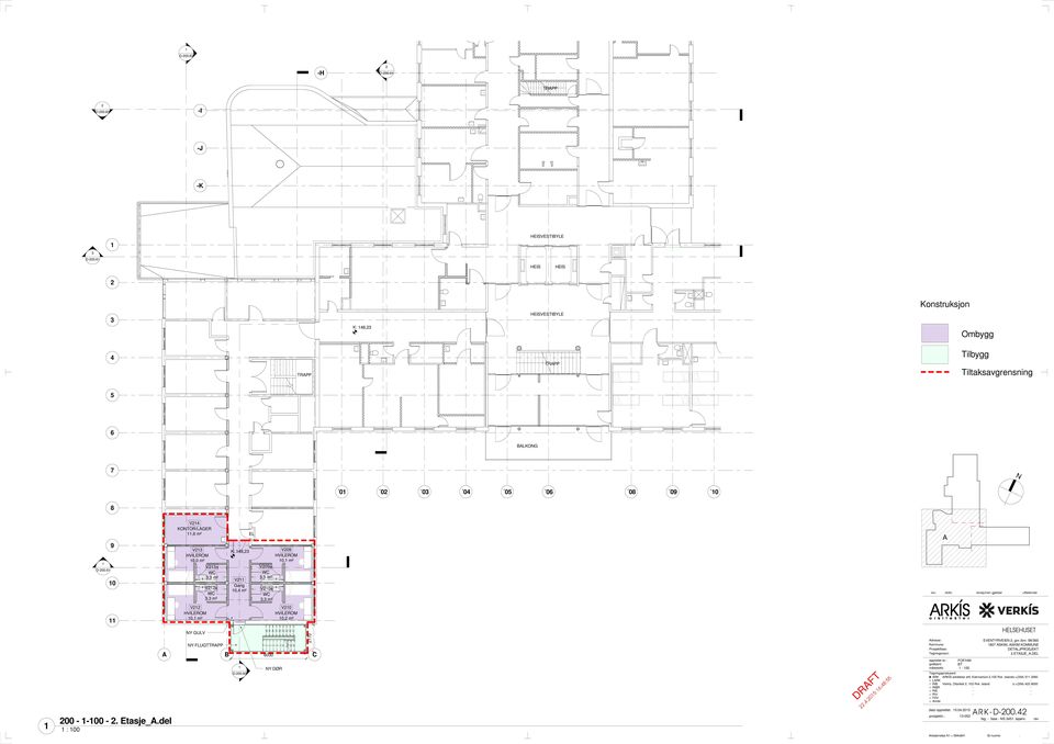 del : 00 V 0, m² Y GULV Y FLUGT A B 600 C D00.60 Y DØR V0 0, m² 70..05 6:8:55 ARK ARKÍS arkitektar ehf, Katrínartúni,05 Rvk.