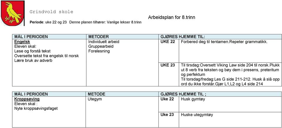 UKE 23 Til tirsdag:oversett Viking Law side 204 til norsk.
