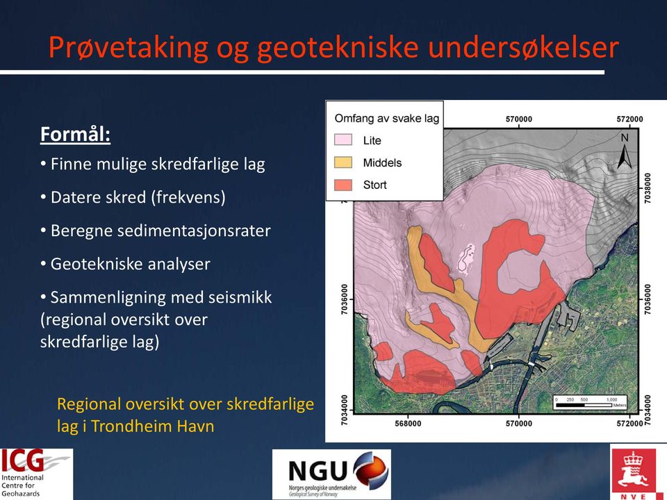 Geotekniske analyser Sammenligning med seismikk (regional oversikt