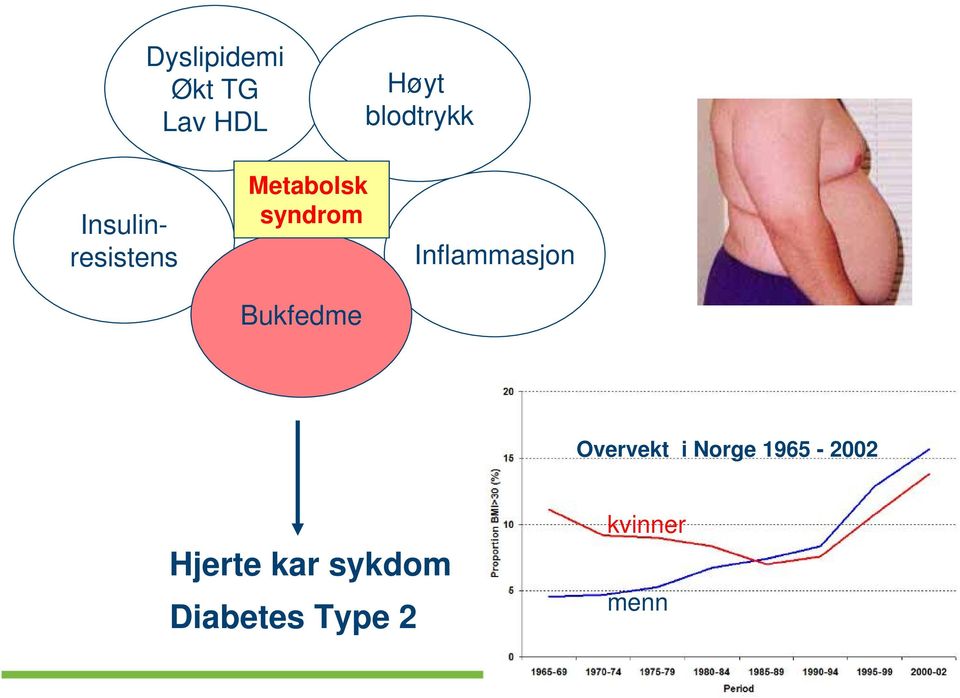 Bukfedme Inflammasjon Overvekt i Norge
