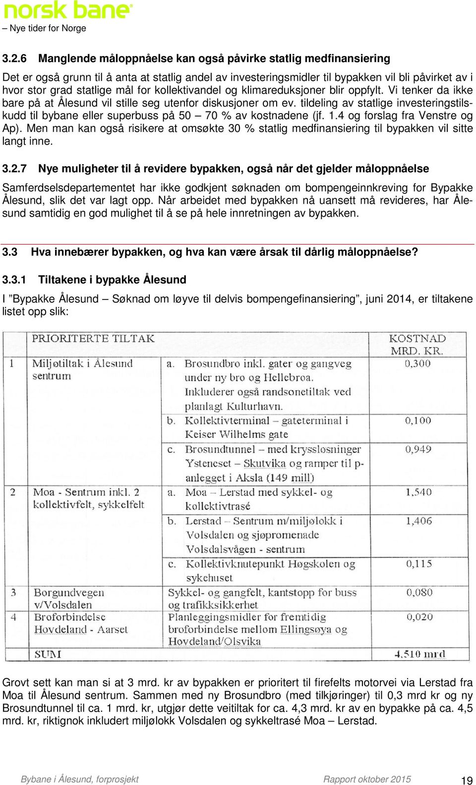 tildeling av statlige investeringstilskudd til bybane eller superbuss på 50 70 % av kostnadene (jf. 1.4 og forslag fra Venstre og Ap).