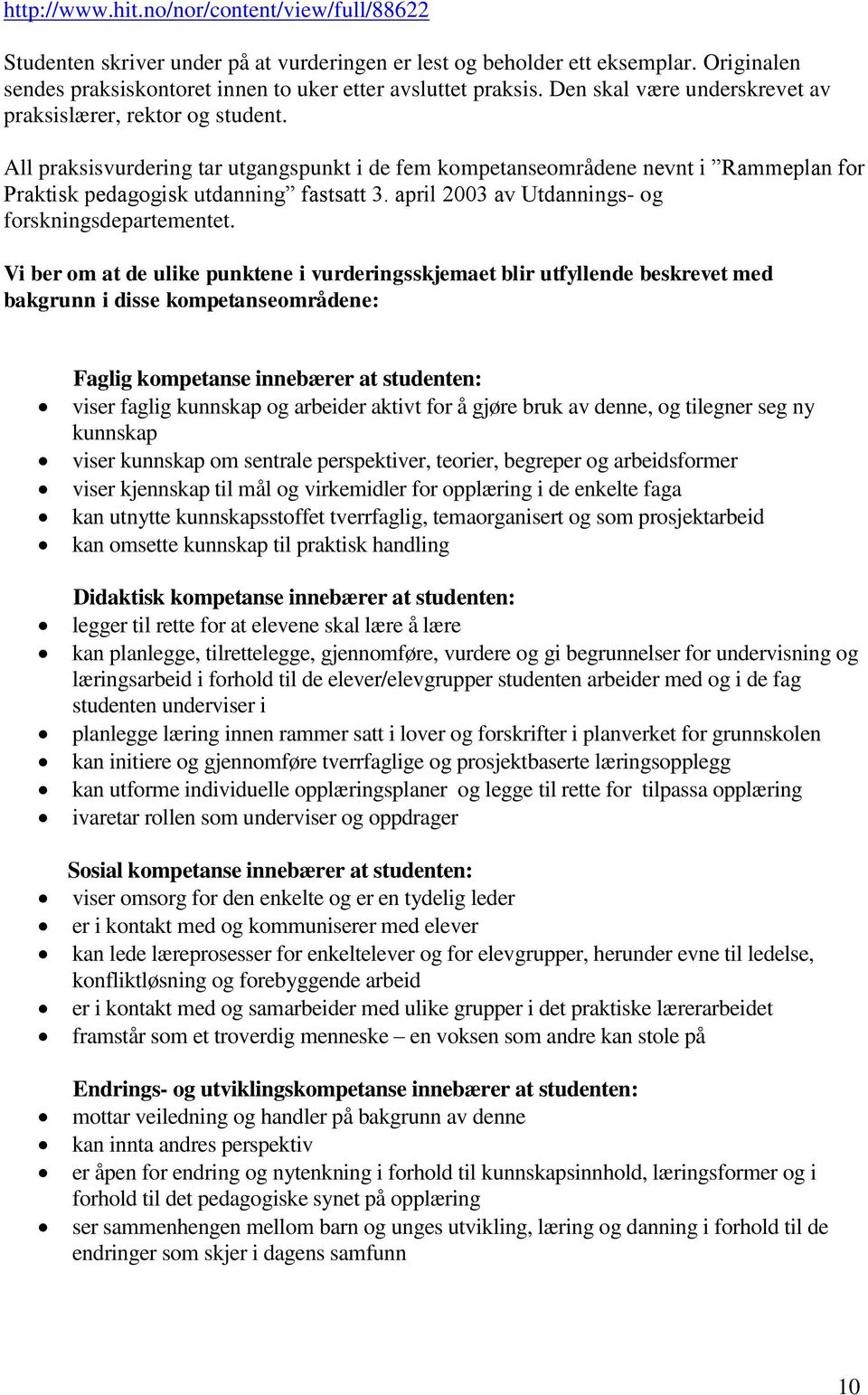 april 2003 av Utdannings- og forskningsdepartementet.