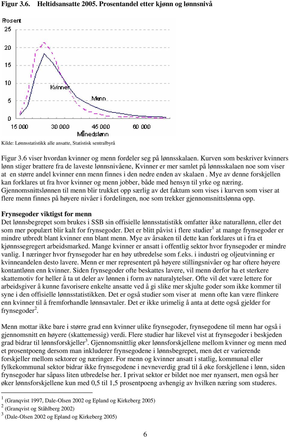 skalaen. Mye av denne forskjellen kan forklares ut fra hvor kvinner og menn jobber, både med hensyn til yrke og næring.