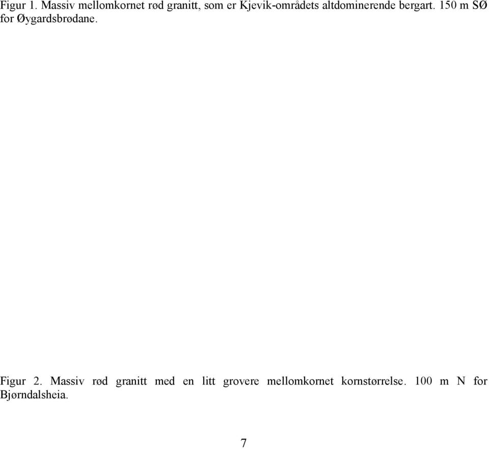 altdominerende bergart. 150 m SØ for Øygardsbrødane.