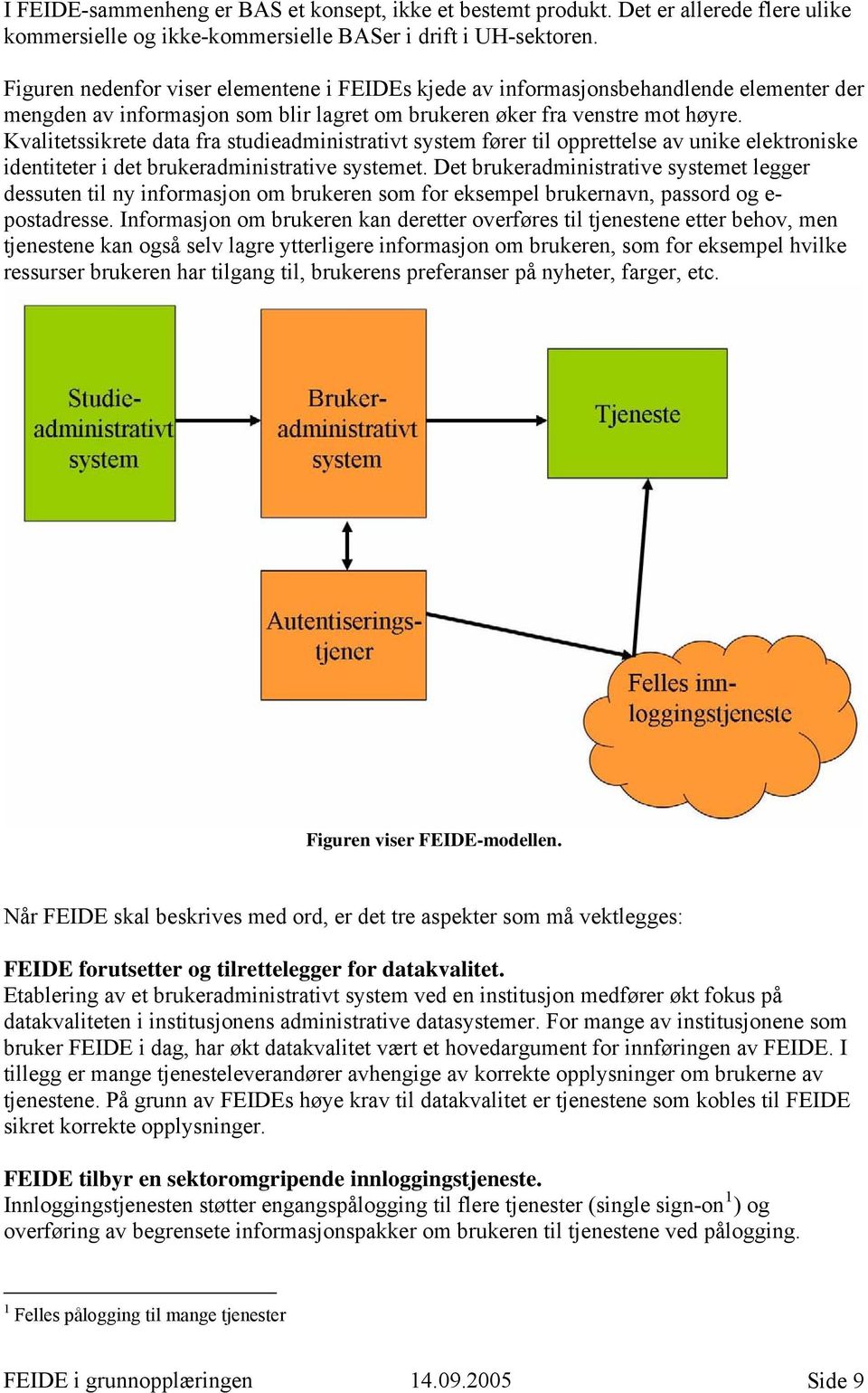 Kvalitetssikrete data fra studieadministrativt system fører til opprettelse av unike elektroniske identiteter i det brukeradministrative systemet.