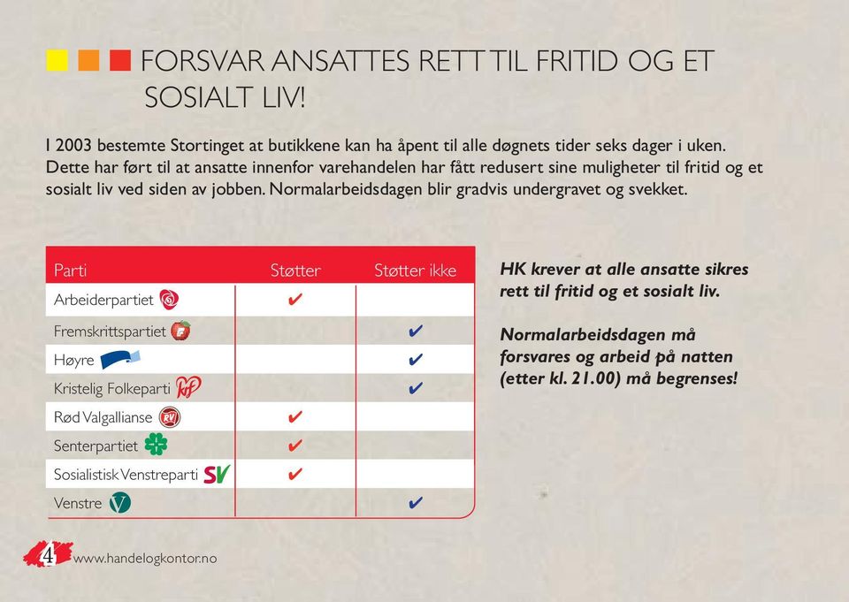 Normalarbeidsdagen blir gradvis undergravet og svekket.