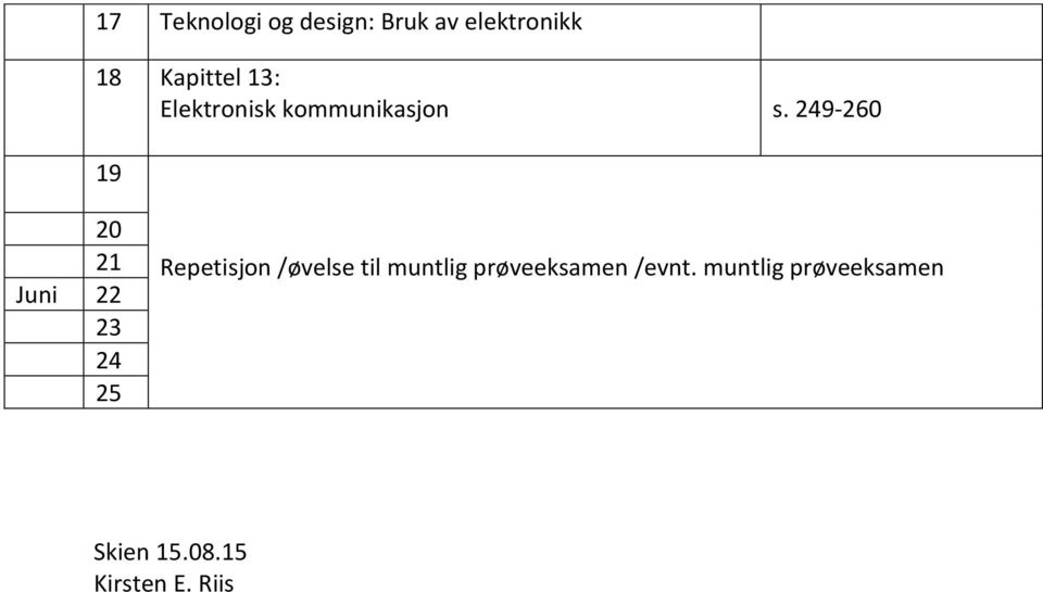 9-0 19 0 1 Juni Repetisjon /øvelse til muntlig