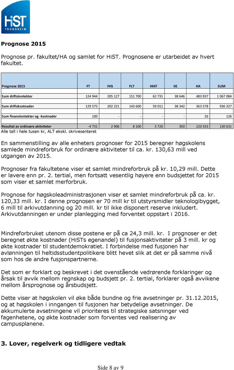 finansinntekter og -kostnader 100 - - - - 26 126 Resultat av ordinære aktiviteter -4 731 2 906 8 100 3 720 303 120 333 130 631 Alle tall i hele tusen kr, ALT ekskl.