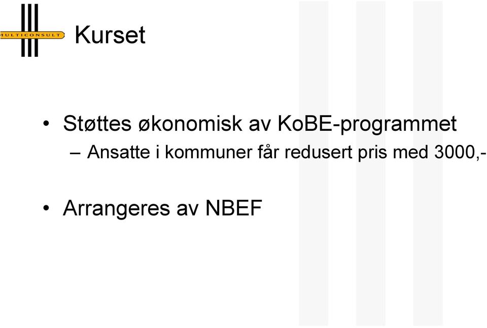 kommuner får redusert pris