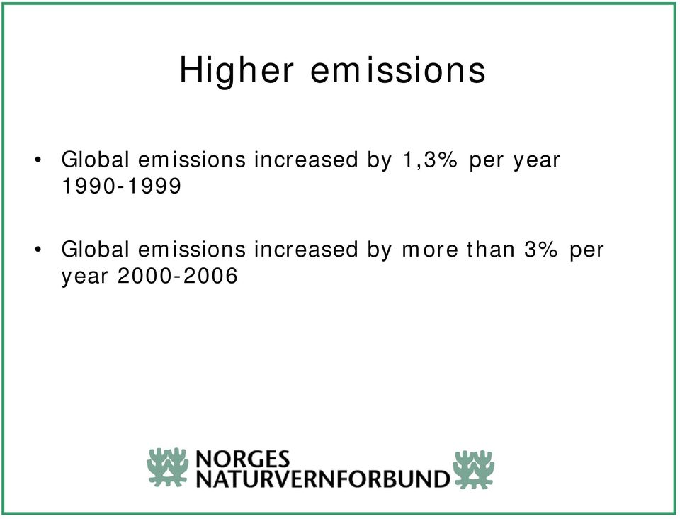 year 1990-1999 Global emissions