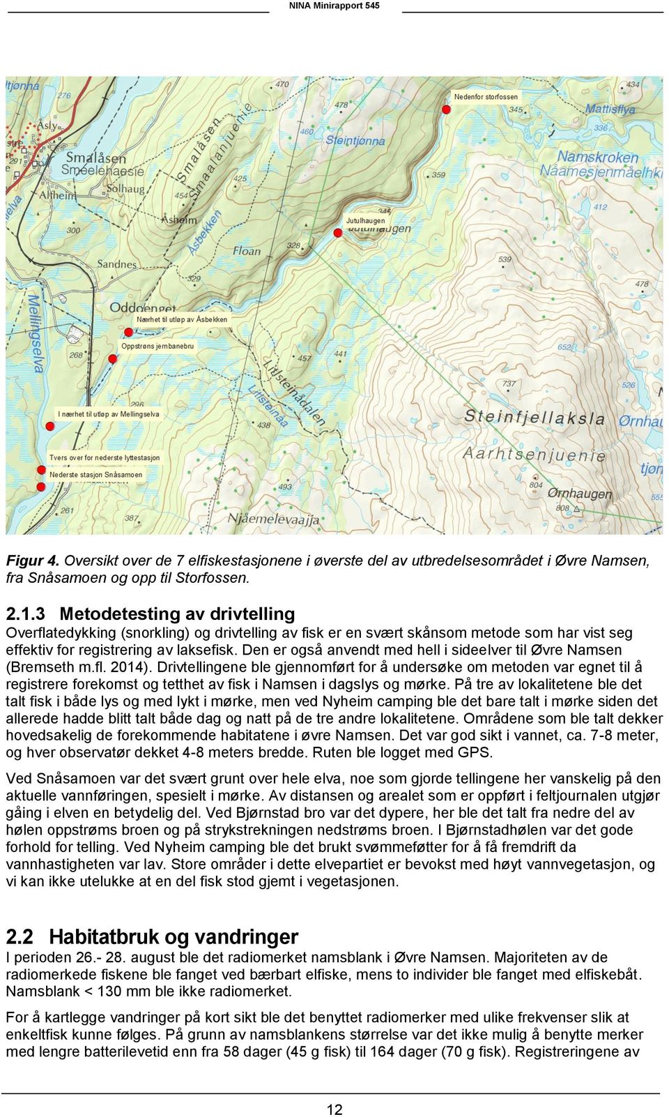 Den er også anvendt med hell i sideelver til Øvre Namsen (Bremseth m.fl. 2014).