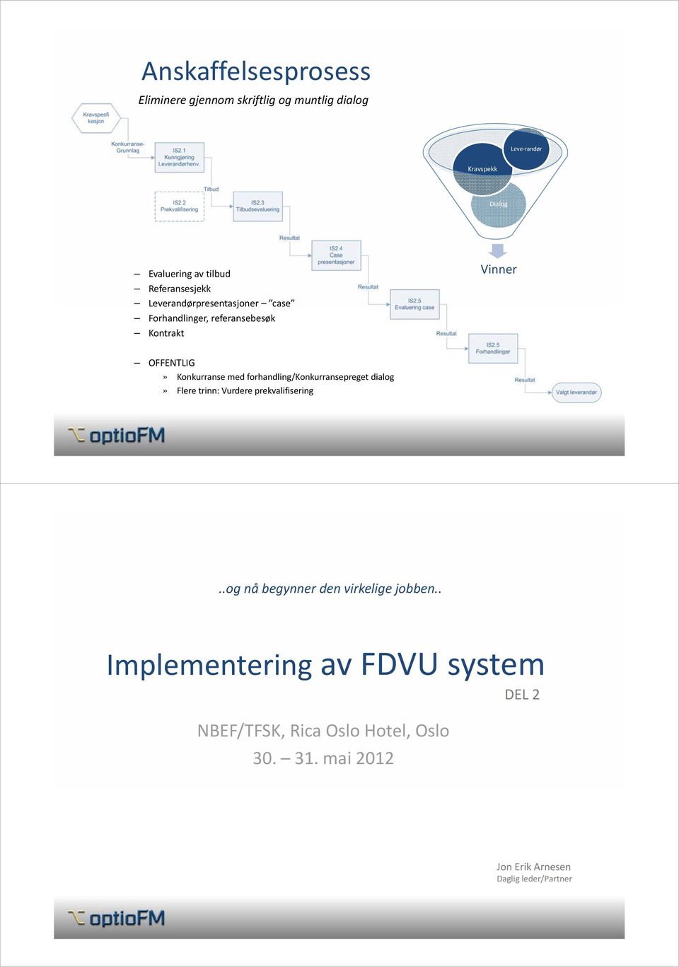 forhandling/konkurransepreget dialog» Flere trinn: Vurdere prekvalifisering..og nå begynner den virkelige jobben.