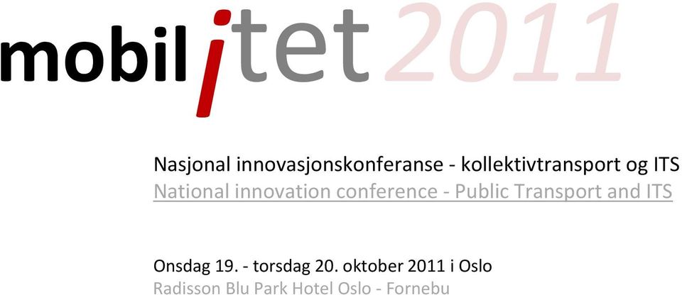 og ITS National innovation conference -