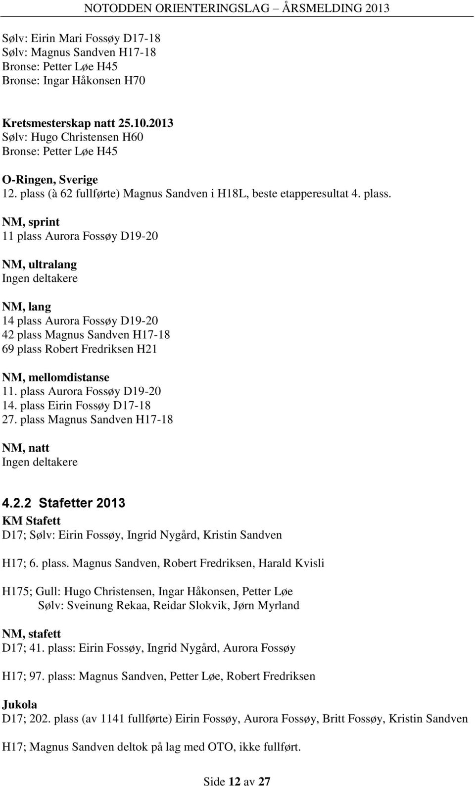 (à 62 fullførte) Magnus Sandven i H18L, beste etapperesultat 4. plass.