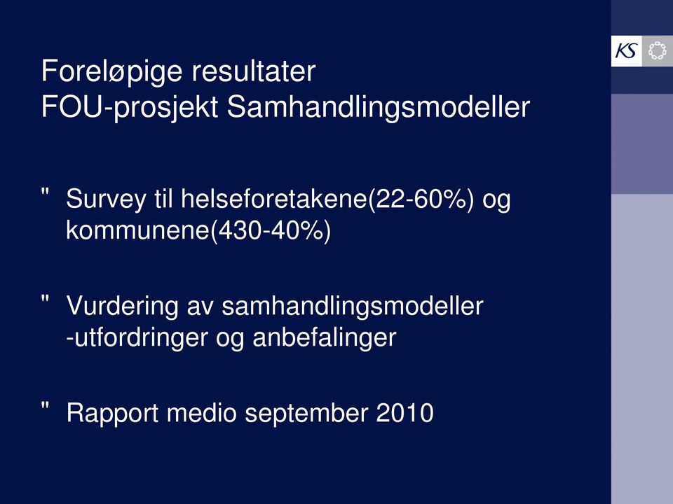 helseforetakene(22-60%) og kommunene(430-40%) "