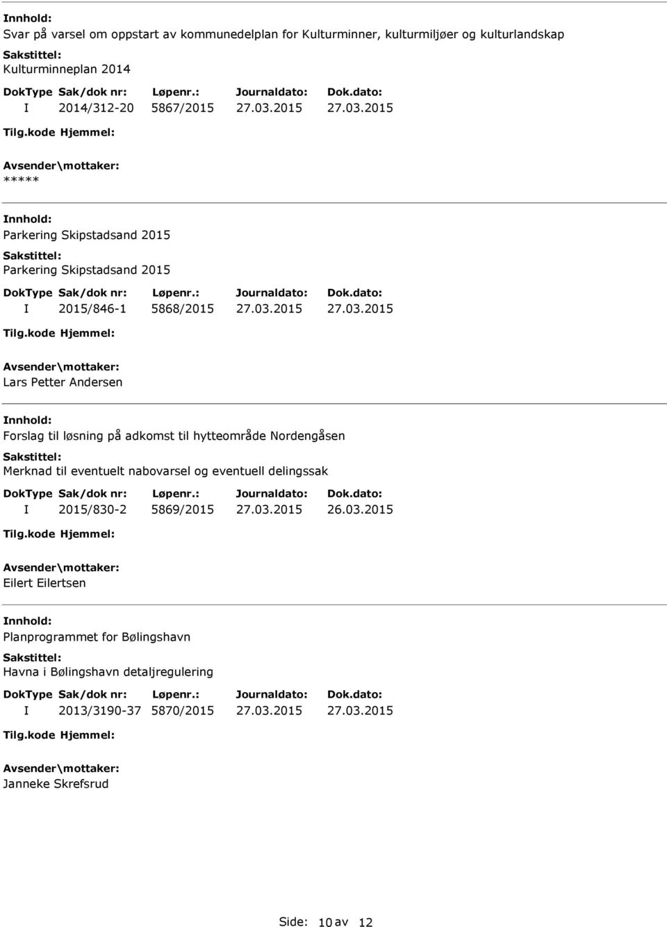 løsning på adkomst til hytteområde Nordengåsen Merknad til eventuelt nabovarsel og eventuell delingssak 2015/830-2 5869/2015