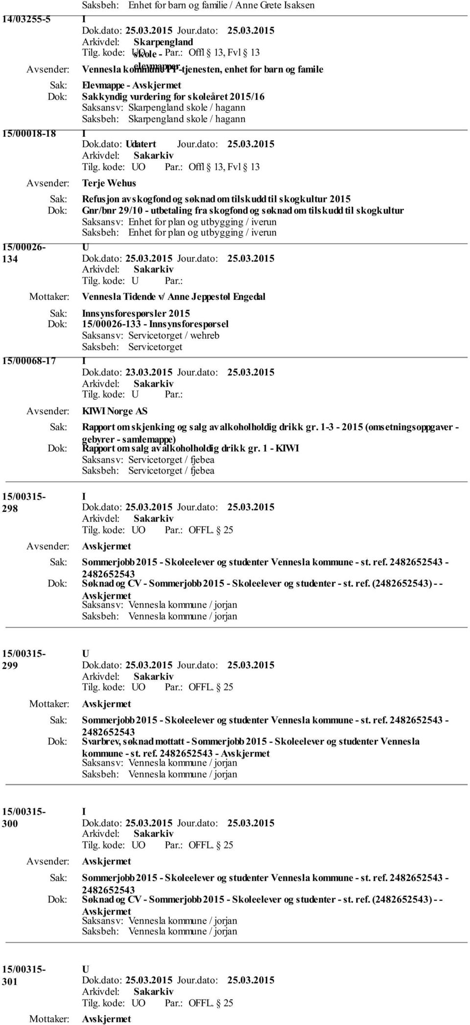 2015 Terje Wehus Refusjon av skogfond og søknad om tilskudd til skogkultur 2015 Gnr/bnr 29/10 - utbetaling fra skogfond og søknad om tilskudd til skogkultur Saksansv: Enhet for plan og utbygging /