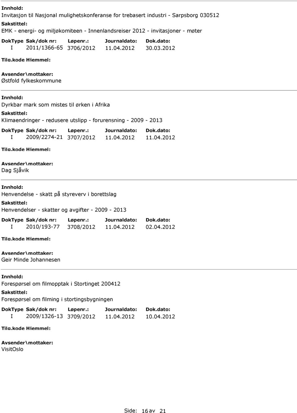 2012 Østfold fylkeskommune Dyrkbar mark som mistes til ørken i Afrika Klimaendringer - redusere utslipp - forurensning - 2009-2013 2009/2274-21 3707/2012 Dag