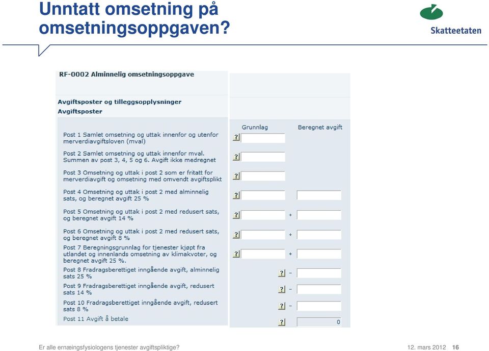 Er alle ernæingsfysiologens