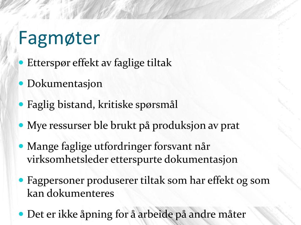 forsvant når virksomhetsleder etterspurte dokumentasjon Fagpersoner produserer