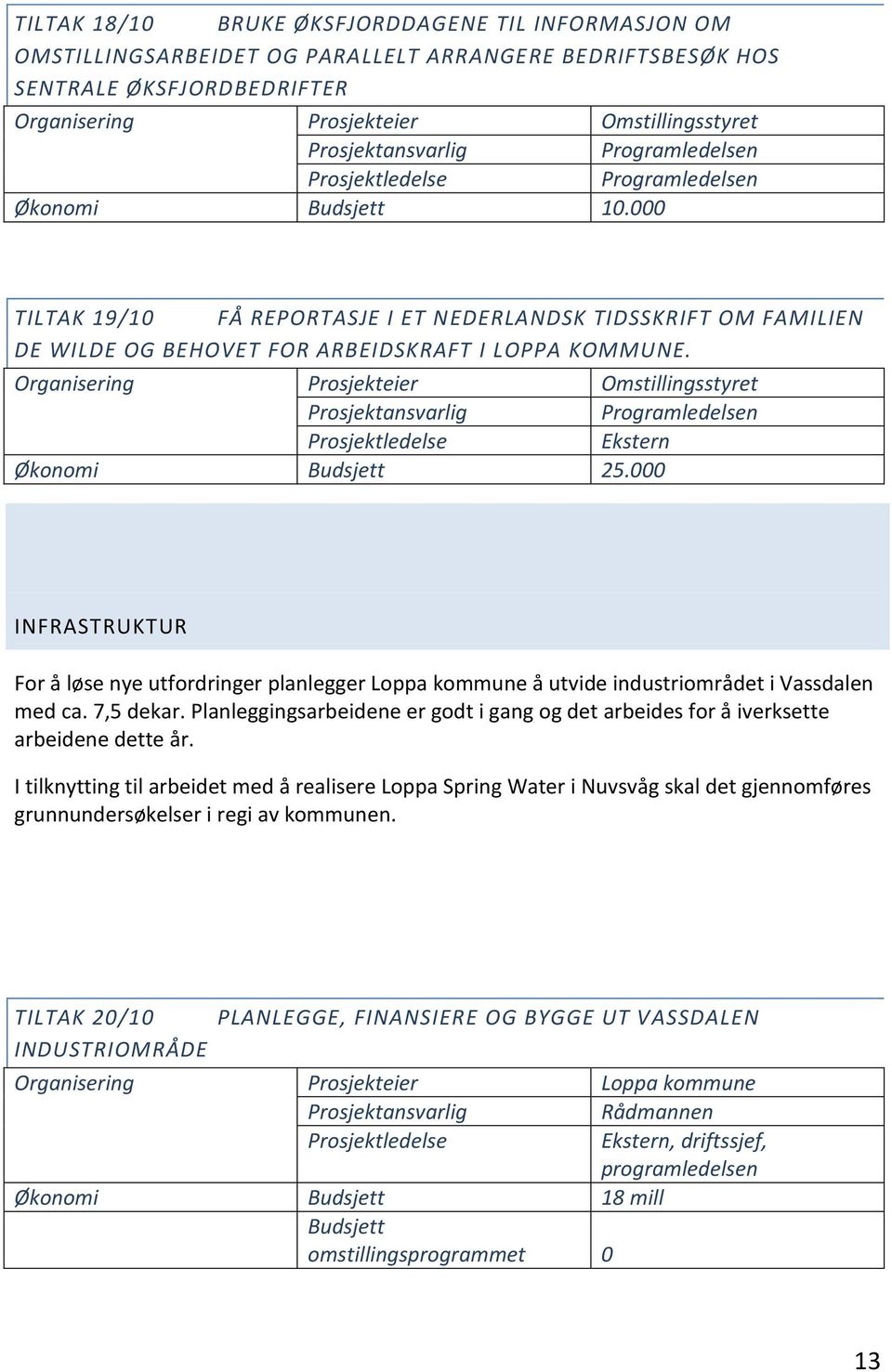 000 INFRASTRUKTUR For å løse nye utfordringer planlegger Loppa kommune å utvide industriområdet i Vassdalen med ca. 7,5 dekar.